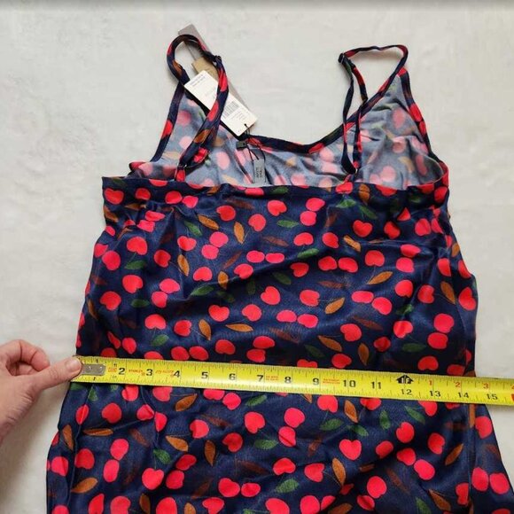New SP Conditions Apply x Anthropologie cherry print Elva slip midi dress Petite - Picture 10 of 10